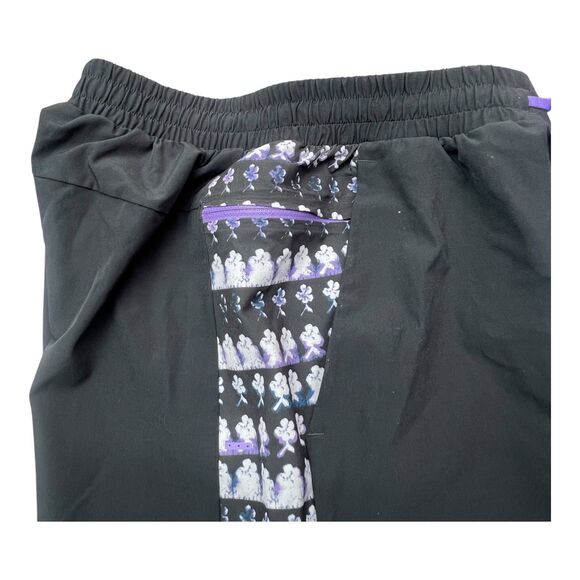 Lululemon Men's Pool Shorts SMALL 7" Unlined Zip pocket Drawstring Purple Flower - Picture 5 of 7